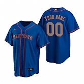 New York Mets Customized Nike Royal Stitched MLB Cool Base Road Jersey,baseball caps,new era cap wholesale,wholesale hats